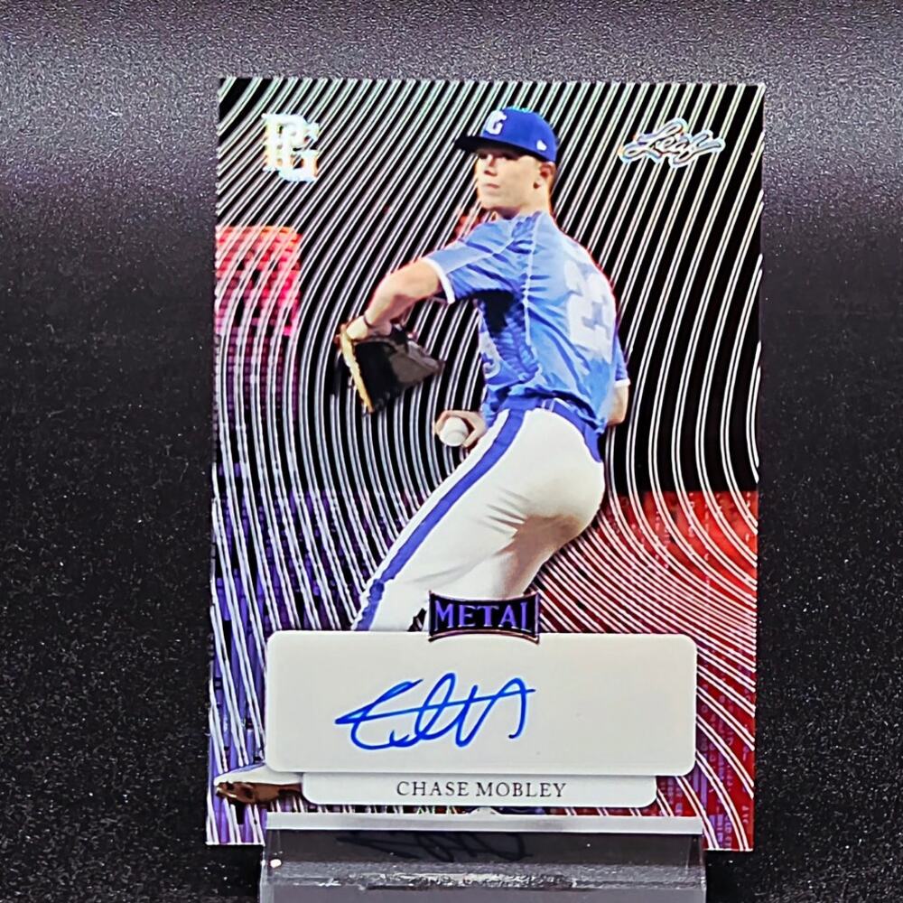 Chase Mobley Auto 1/1 Leaf Metal, Cleveland Guardians Top Prospect